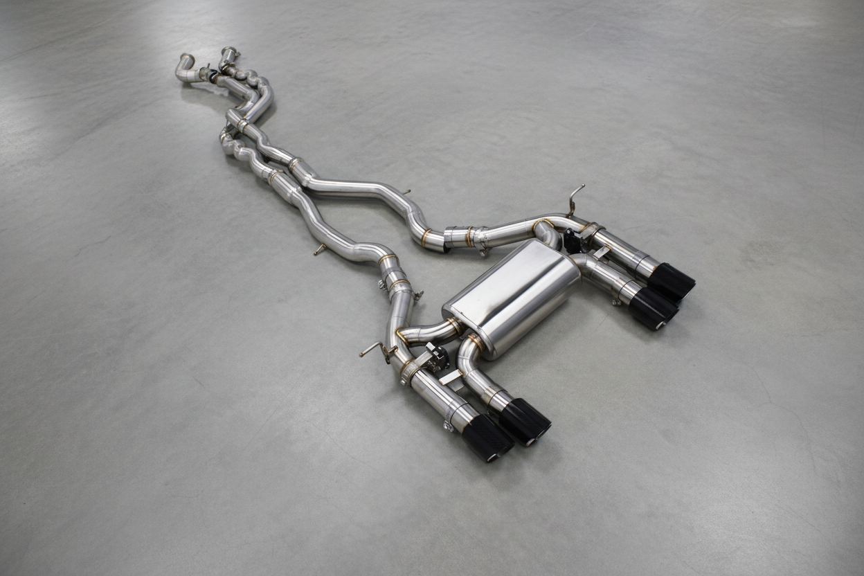 BMW M3/M4 F80/F82 Stainless Steel Valved Full Exhaust System W/ Carbon Fibre Exhaust Tips