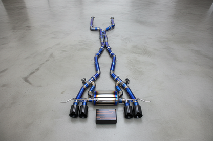 BMW M3/M4 G8X Titanium Valved Catback Exhaust System with Carbon Fibre M Performance Exhaust Tips