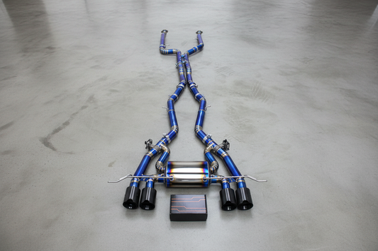 BMW M3/M4 G8X Titanium Valved Catback Exhaust System with Carbon Fibre M Performance Exhaust Tips