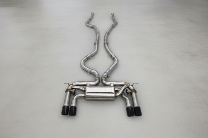 BMW X5M F85 Stainless Steel Valved Catback Exhaust System Gloss Carbon Tips