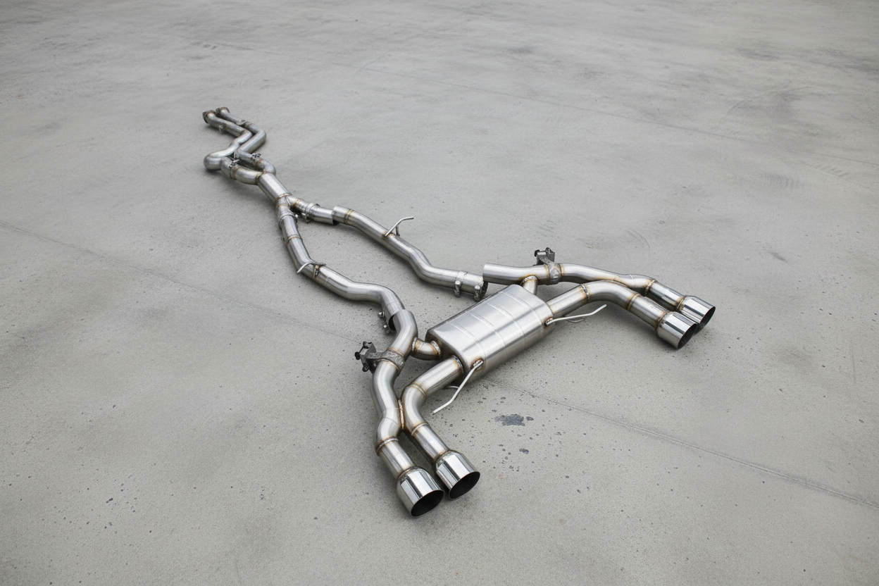BMW X3M G01/G01 LCI Stainless Steel Valved Catback Exhaust System Chrome Tips