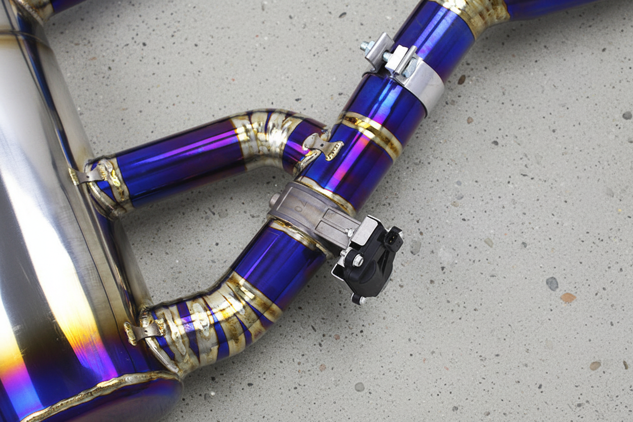 BMW M3/M4 G8X M Performance Titanium Valved Catback Exhaust System with Purple Titanium Exhaust Tips