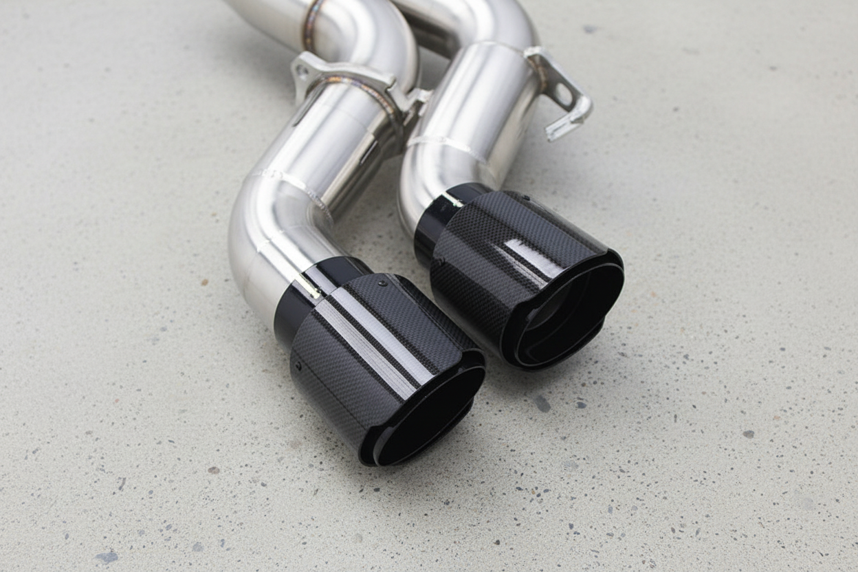 BMW X5M F95/F96 Stainless Steel Valved Catback Exhaust System Gloss Carbon Tips
