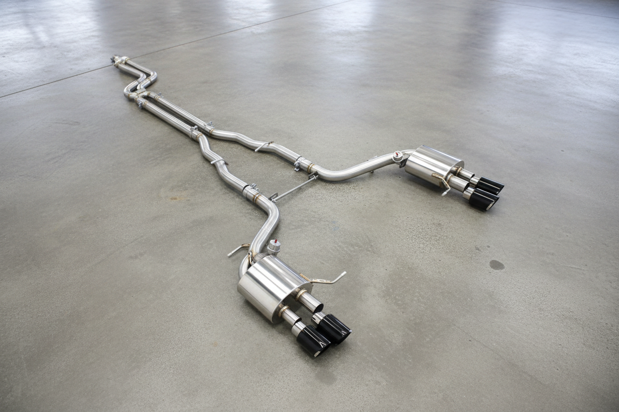 BMW 640i F06/F12/F13 Stainless Steel Valved Catback Exhaust System With Carbon Exhaust Tips