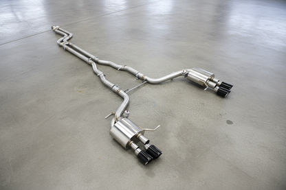 BMW 640i F06/F12/F13 Stainless Steel Valved Catback Exhaust System With Carbon Exhaust Tips
