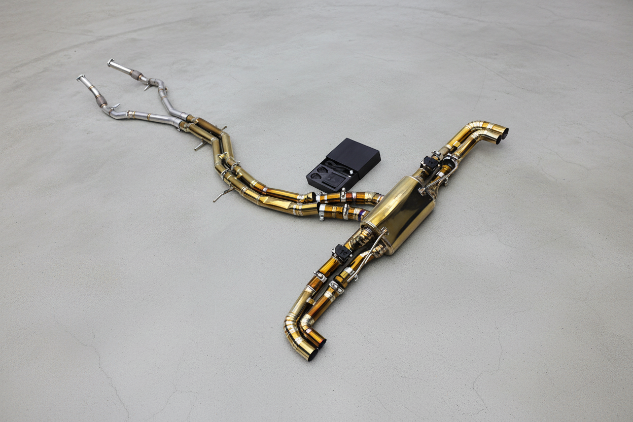 Audi RSQ8 F1 Gold Titanium Valved Catback Exhaust System