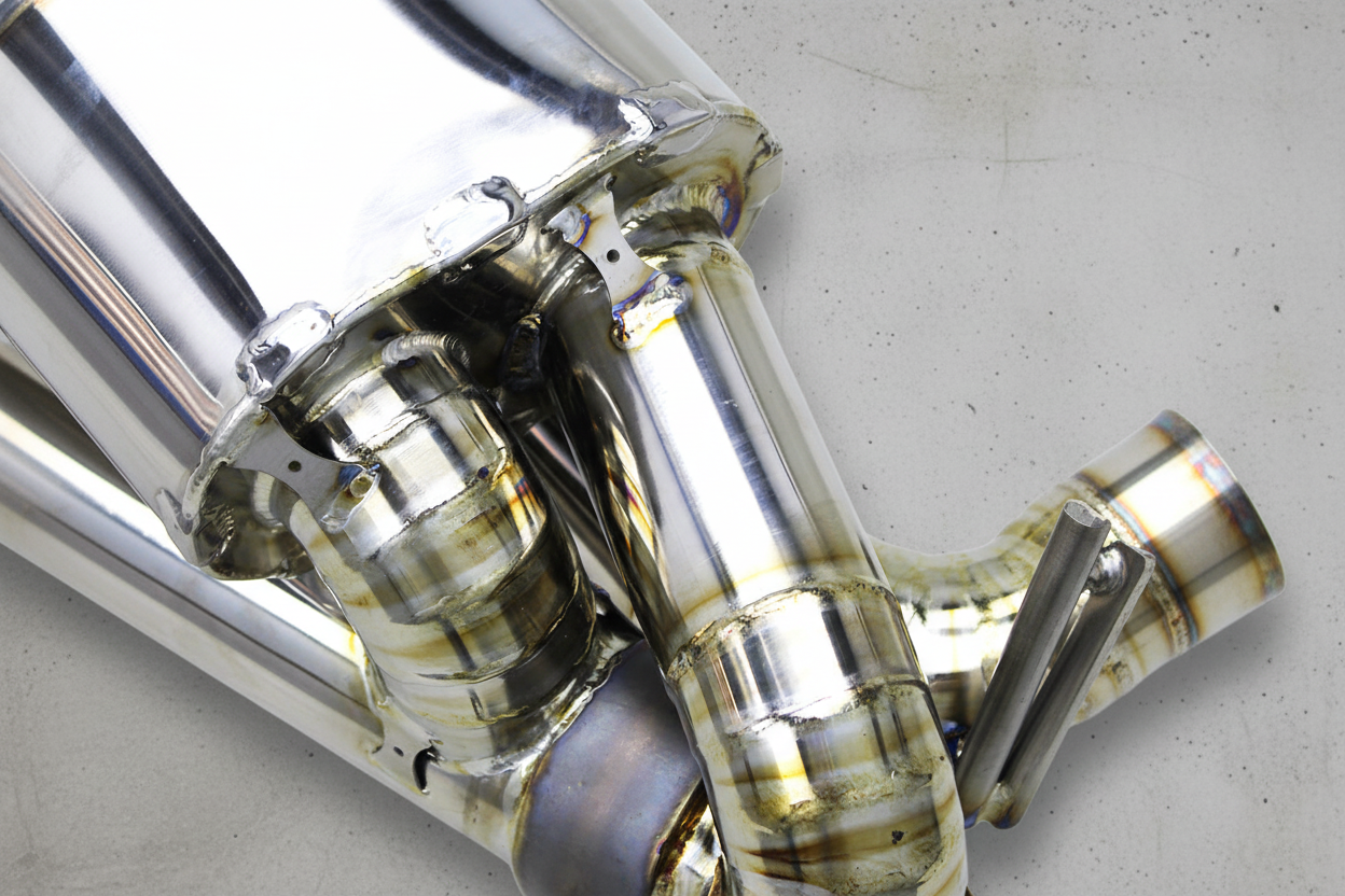 Audi R8 Type 4S Silver Titanium Valved Catback Exhaust System