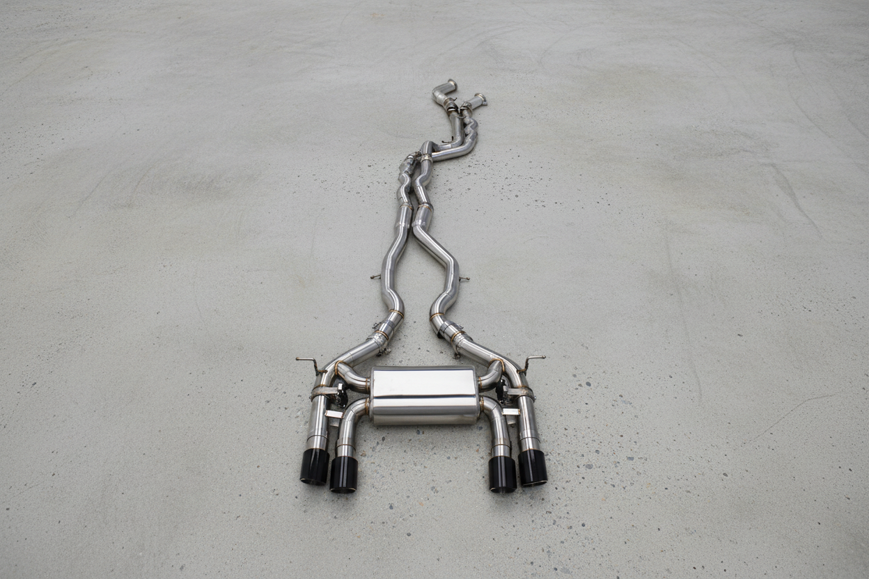 BMW M3/M4 F80/F82 Stainless Steel Valved Full Exhaust System W/ Carbon Fibre Exhaust Tips