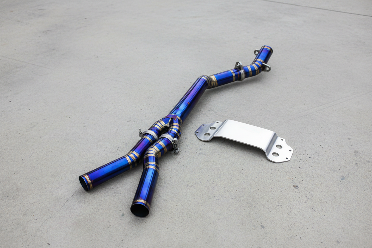 BMW M3/M4 G8X M Performance Titanium Valved Catback Exhaust System with Purple Titanium Exhaust Tips