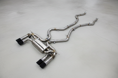 BMW X5M F85 Stainless Steel Valved Catback Exhaust System Gloss Carbon Tips