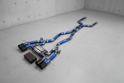 BMW M3/M4 G8X Titanium Valved Catback Exhaust System with Carbon Fibre M Performance Exhaust Tips