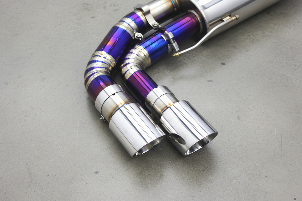 BMW M240I G42/ G42 LCI Titanium Valved Catback Exhaust System With Chrome Tips